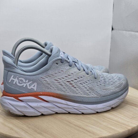 Hoka One One Clifton 8 Women's Size 8B Athletic Running Shoes Blue Fog Plein Air - Picture 3 of 7